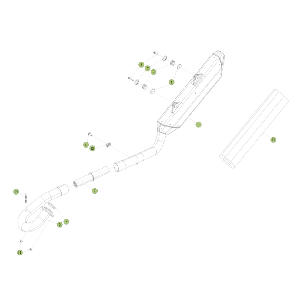 Beta RR480 16 Auspuffsystem Ersatzteile