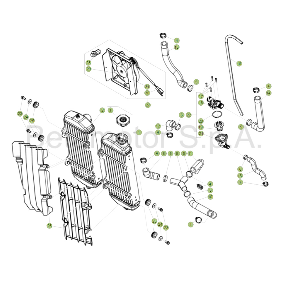 Beta RR480 16 Kühlsystem Ersatzteile