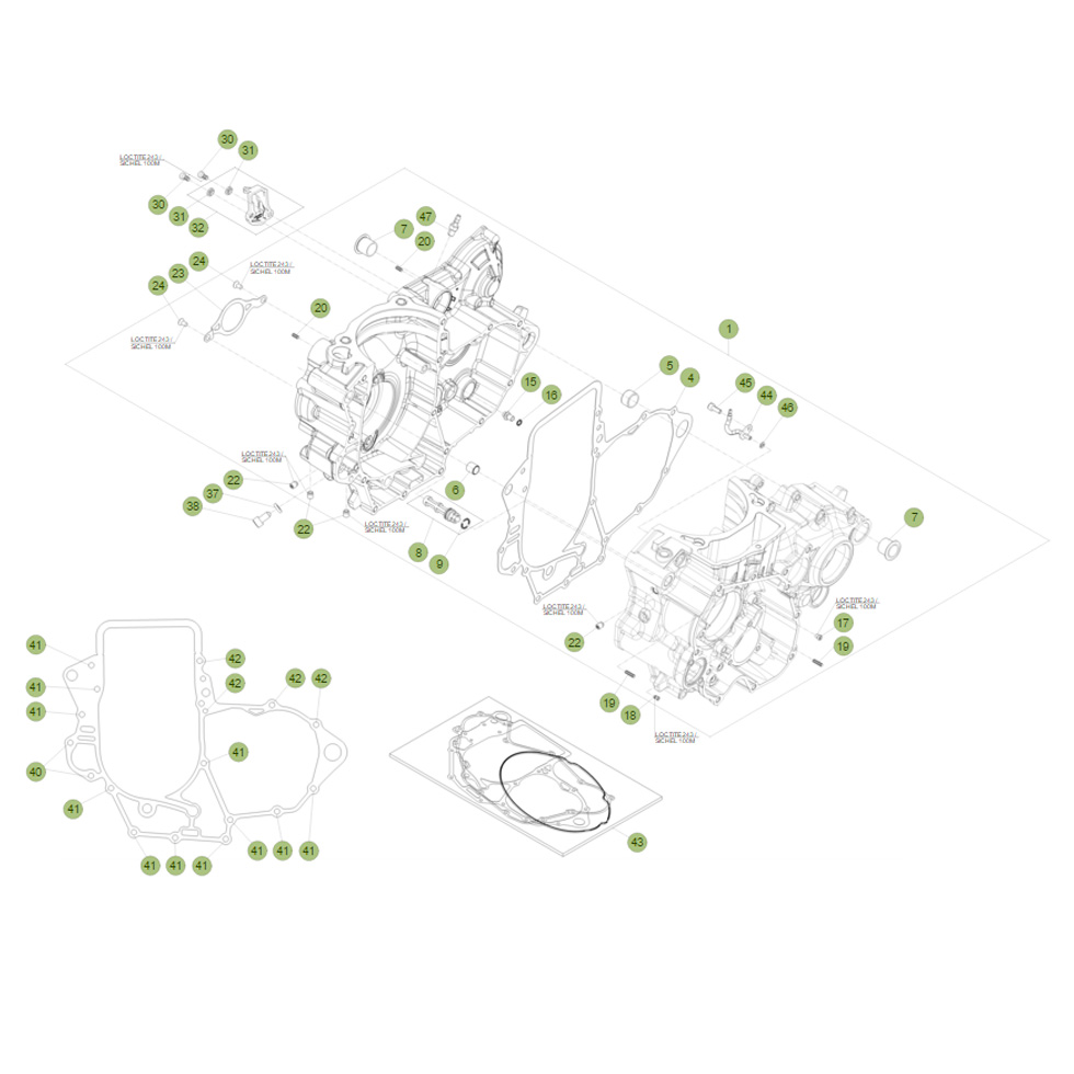 Beta RR480 Racing 16 Motorgehäuse 1 Ersatzteile