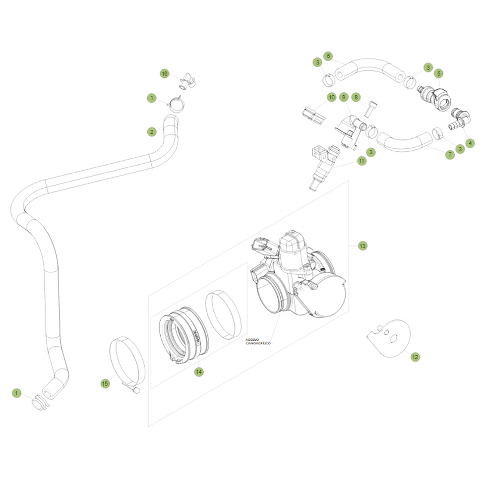 Beta RR480 Racing 16 Kraftstoffeinspritzung Ersatzteile