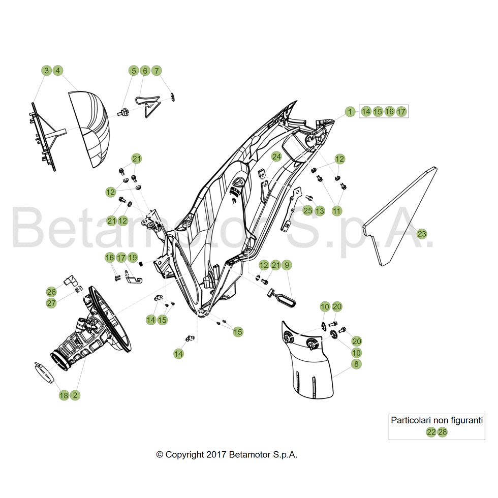Beta RR390 4T 18 Luftfilterkasten Ersatzteile