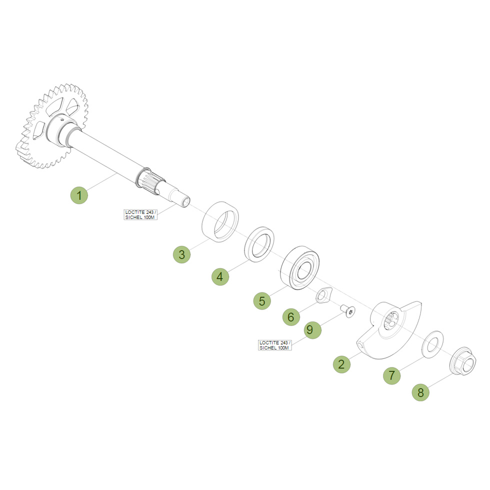 Beta RR498 12 Kurbelwelle - Kolben - Ausgleichswelle Ersatzteile