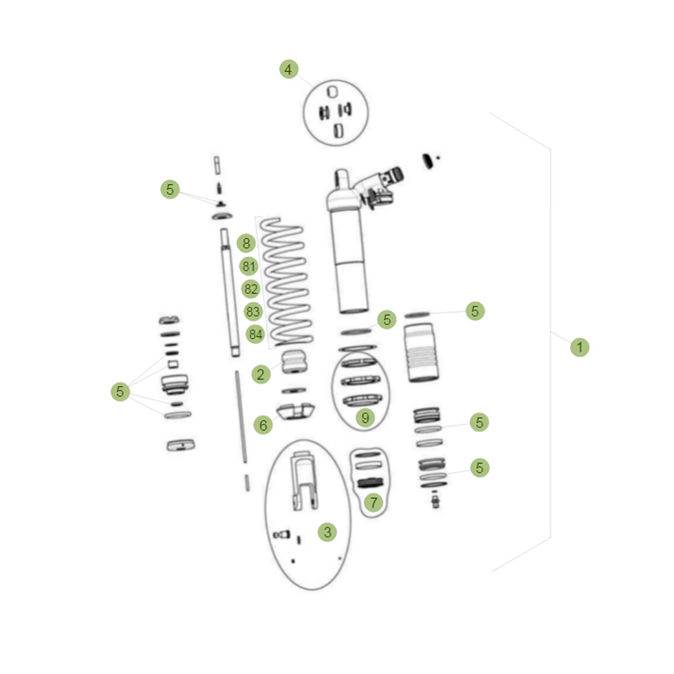 Beta RR498 14 Schwingarm - Federbein 1 Ersatzteile