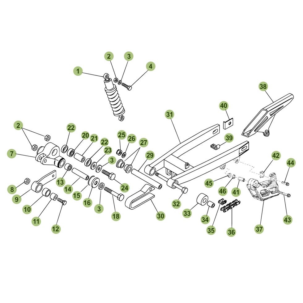 Beta RR50 10/11 Schwingarm/Federbein Ersatzteile