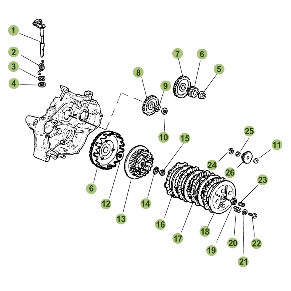 Beta RR50 10/11 Primärtrieb/Kupplung Ersatzteile Beta RR50 10/11 Primärtrieb/Kupplung Ersatzteile