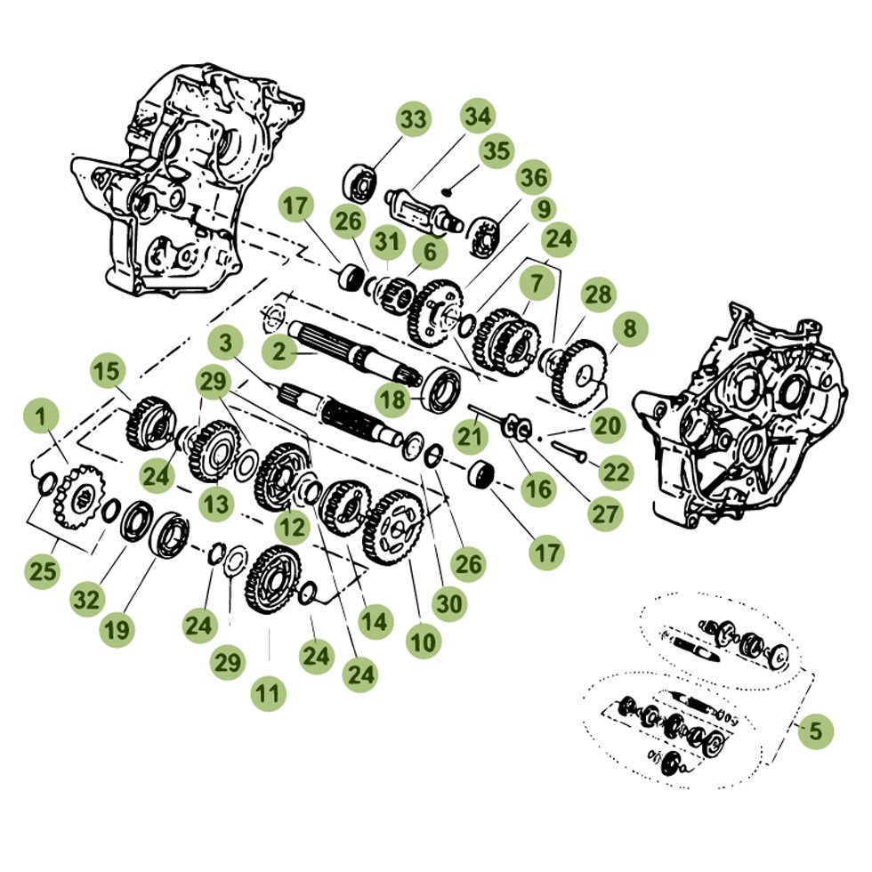 Beta RR50 12/13 Getriebe Ersatzteile