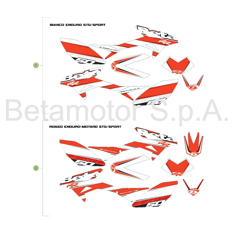 Beta RR50 17 Verkleidung/Sitzbank/Tank 2 Ersatzteile Beta RR50 17 Verkleidung/Sitzbank/Tank 2 Ersatzteile