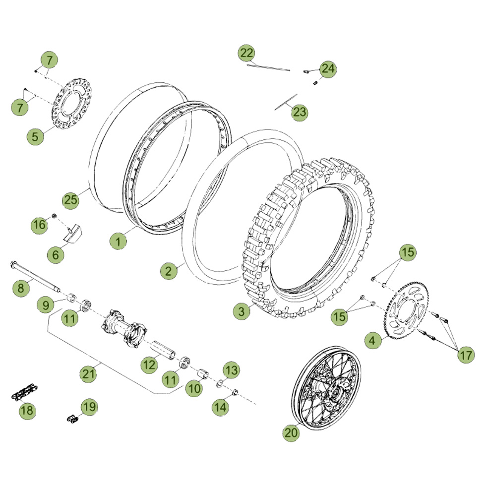 Beta RR50 Factory 14 Hinterrad 1 Ersatzteile Beta RR50 Factory 14 Hinterrad 1 Ersatzteile