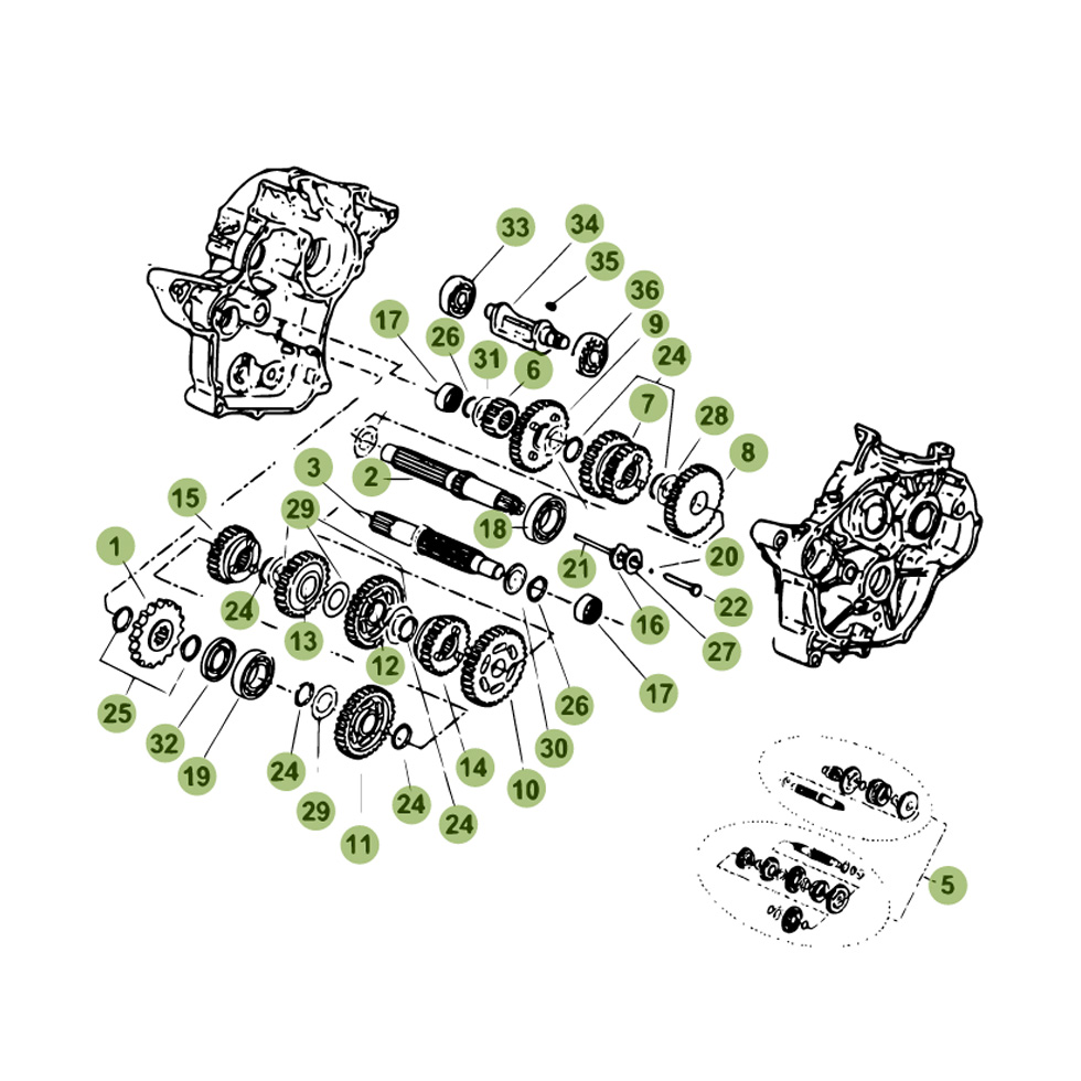Beta RR50 Racing 16 Getriebe Ersatzteile