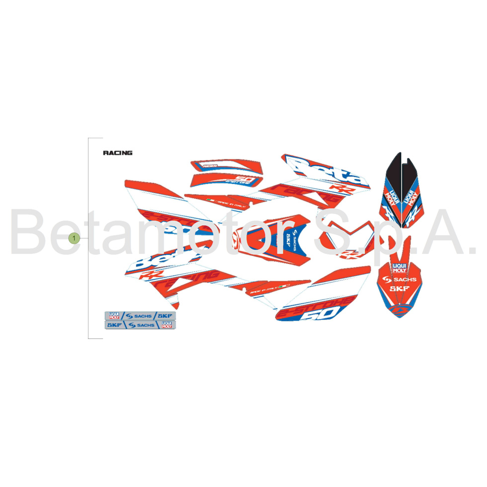 Beta RR50 Racing 17 Verkleidung/Sitzbank/Tank 2 Ersatzteile Beta RR50 Racing 17 Verkleidung/Sitzbank/Tank 2 Ersatzteile