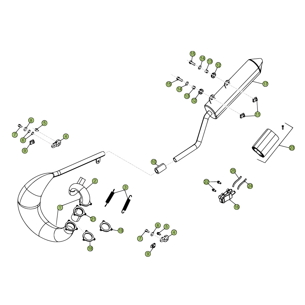 Beta RR50 Sport 15 Auspuffsystem Ersatzteile Beta RR50 Sport 15 Auspuffsystem Ersatzteile
