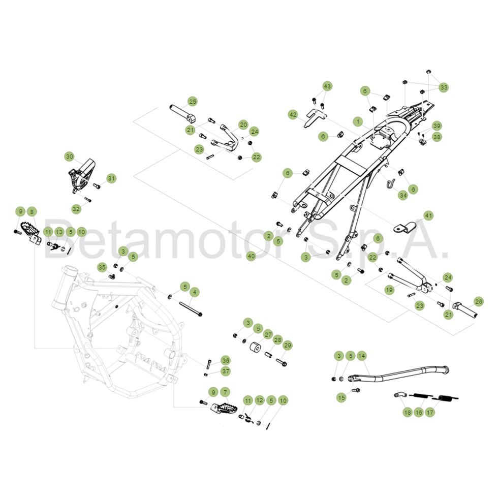 Beta RR50 Sport 16 Rahmen Zubehör Ersatzteile Beta RR50 Sport 16 Rahmen Zubehör Ersatzteile