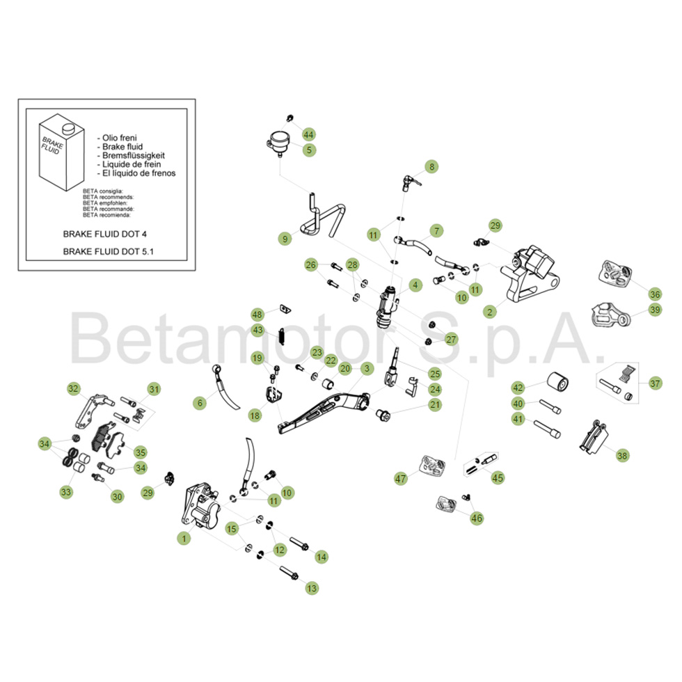 Beta RR50 Sport 16 Bremsen Ersatzteile Beta RR50 Sport 16 Bremsen Ersatzteile