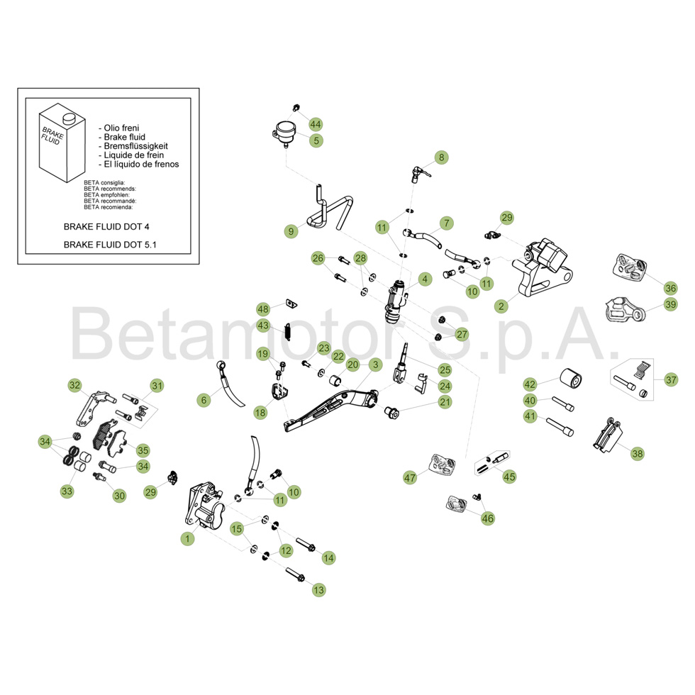 Beta RR50 Sport 17 Bremsen Ersatzteile