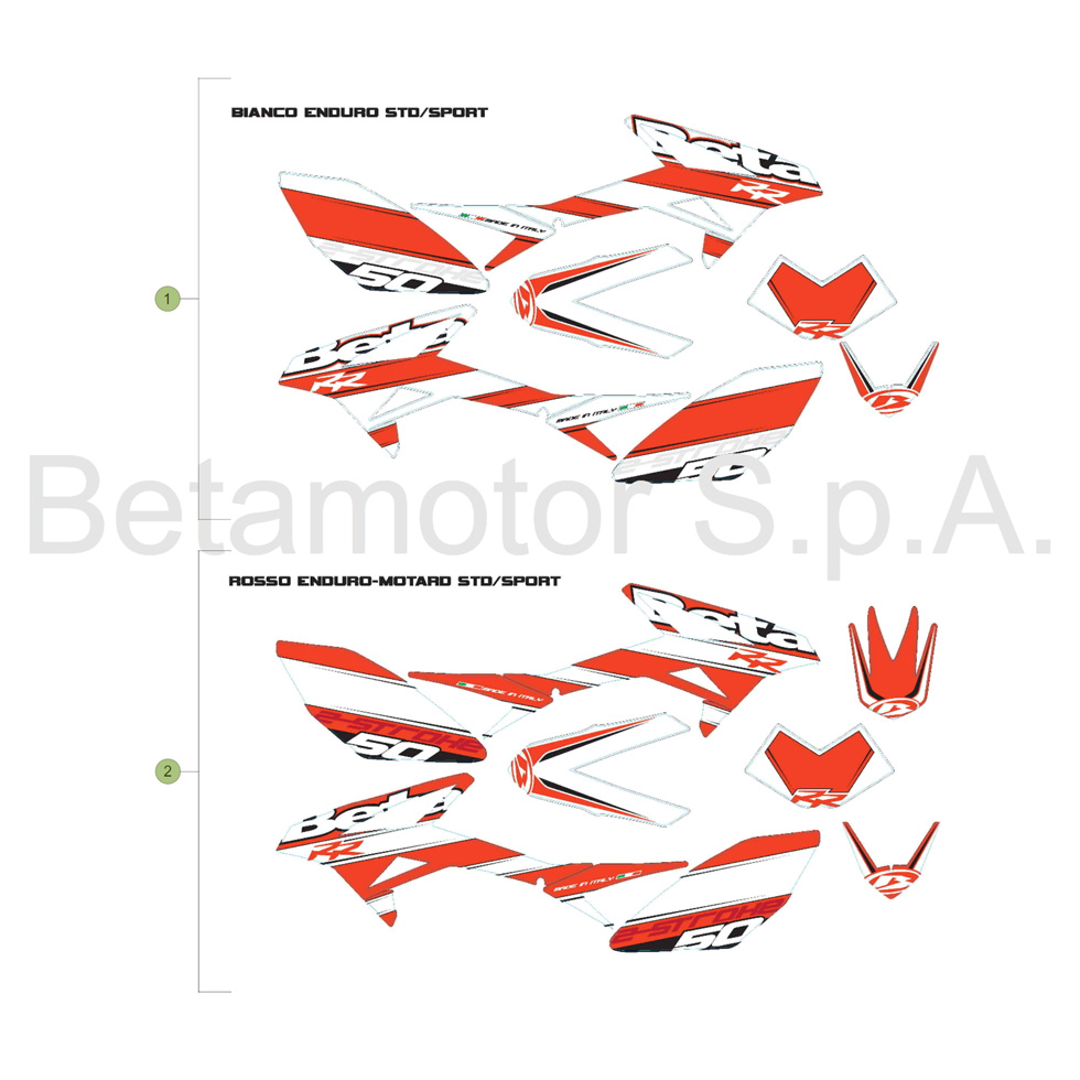 Beta RR50 Sport 17 Verkleidung/Sitzbank/Tank 1 Ersatzteile