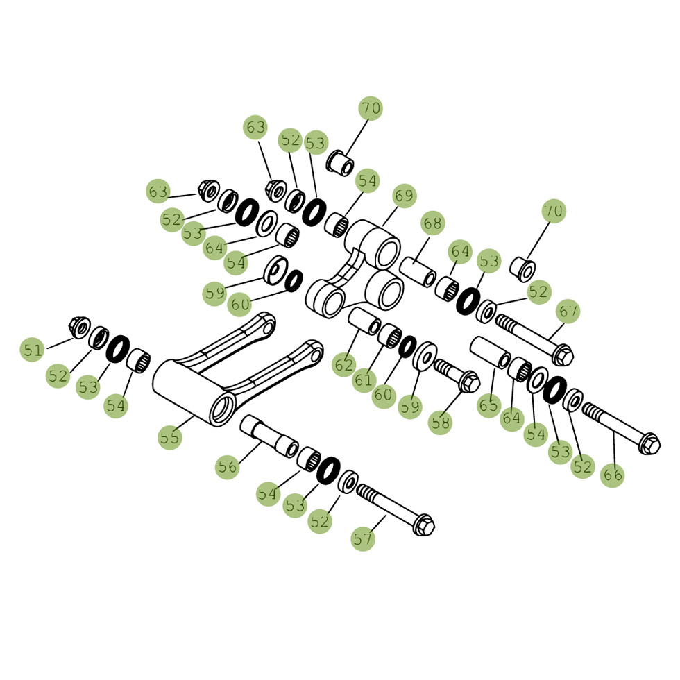 Beta RR525 06 Schwingarm - Federbein 1 Ersatzteile
