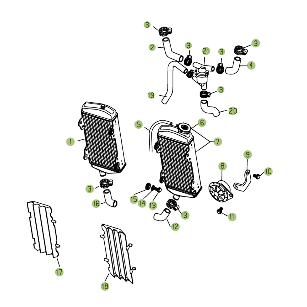 Beta RR525 06 Kühlsystem Ersatzteile