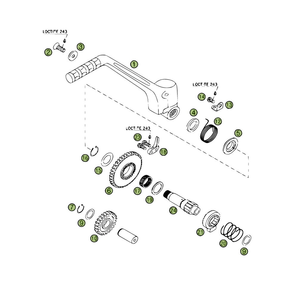 Beta RR525 06 Kickstarter Ersatzteile