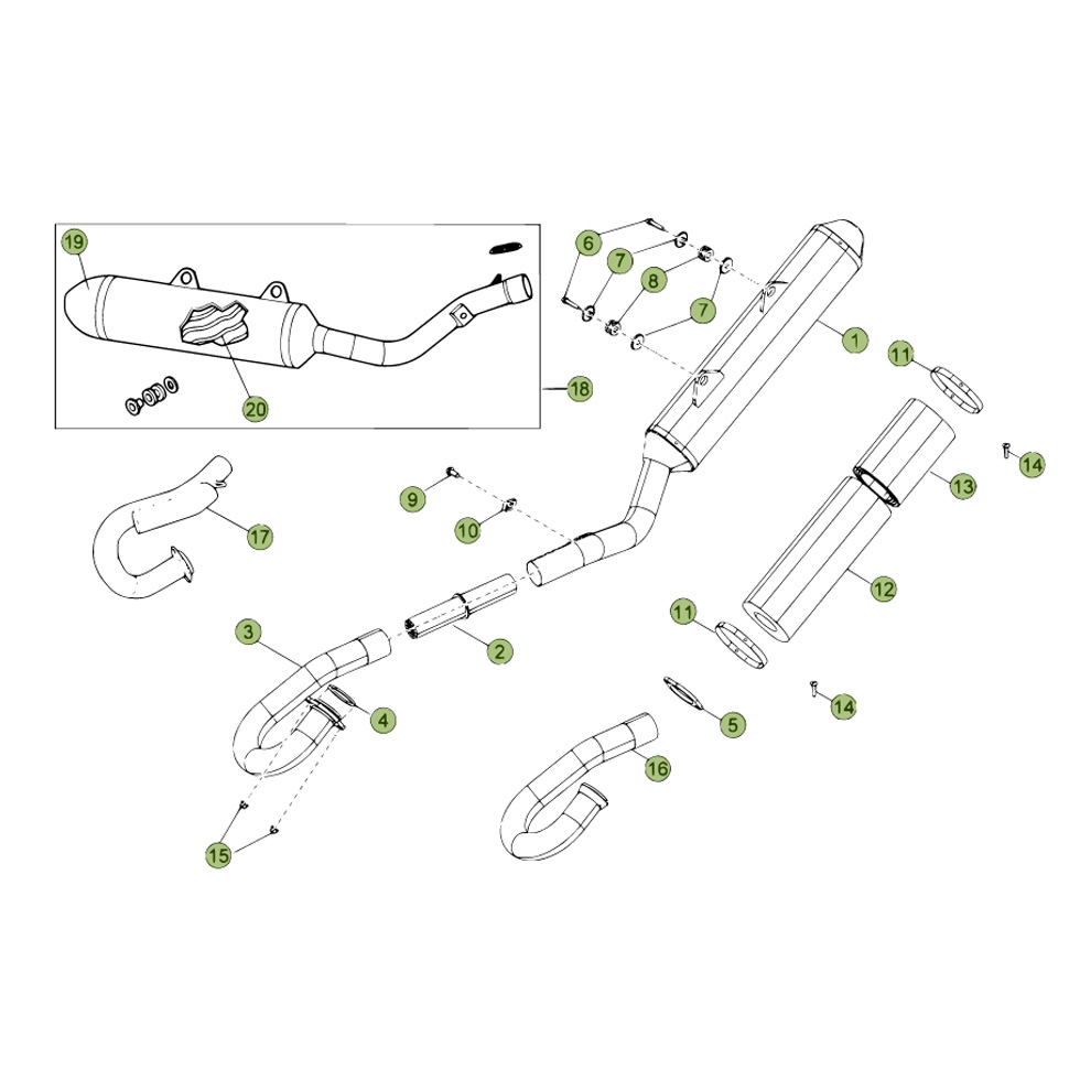 Beta RR520 10 Auspuffsystem Ersatzteile