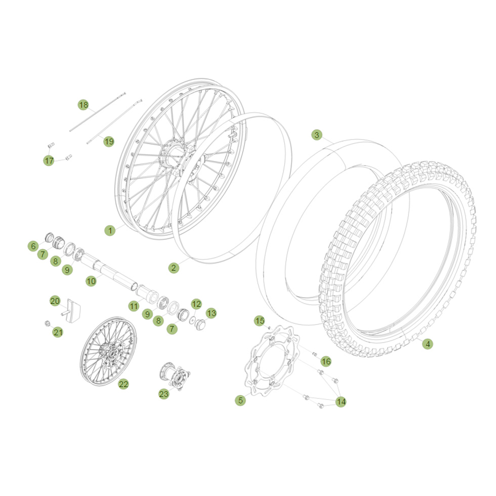 Beta RR520 10 Vorderrad Ersatzteile