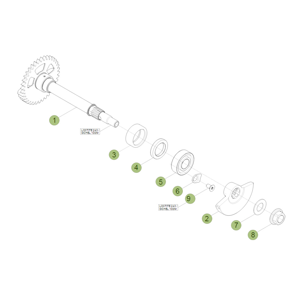 Beta RR520 10 Kurbelwelle - Kolben - Ausgleichswelle Ersatzteile