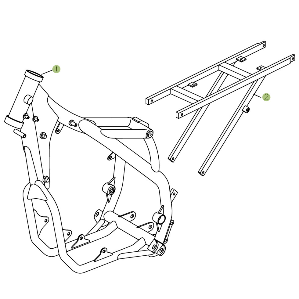 Beta RR525 07 Rahmen - Ausleger Ersatzteile