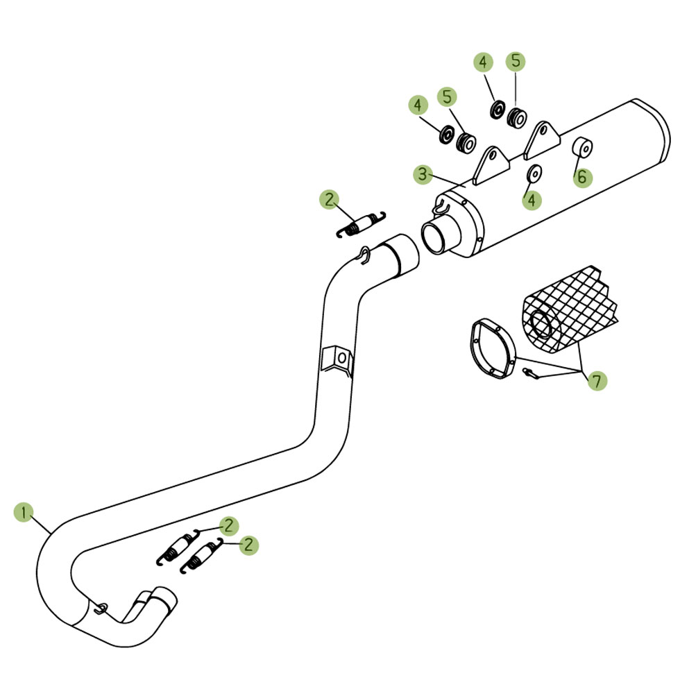 Beta RR525 09 Auspuffsystem Ersatzteile
