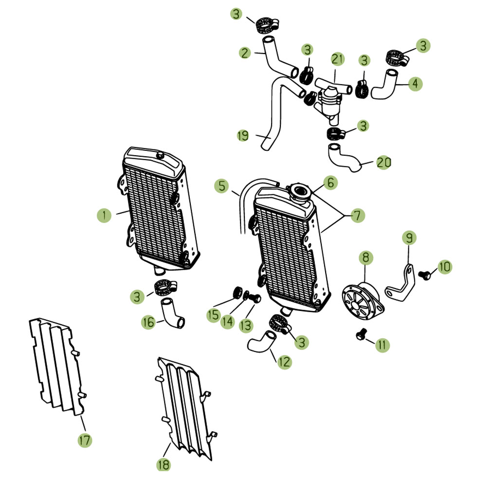 Beta RR525 09 Kühlsystem Ersatzteile