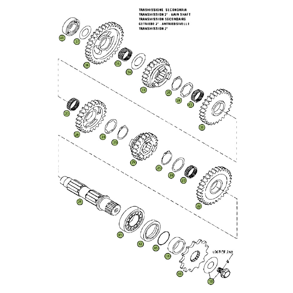 Beta RR525 09 Getriebe Ersatzteile