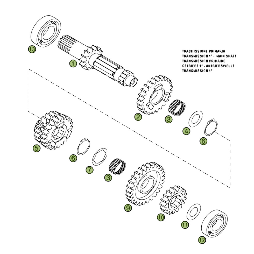 Beta RR525 09 Getriebe 1 Ersatzteile