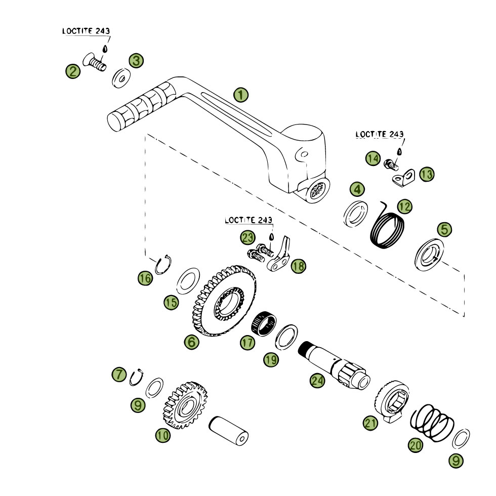 Beta RR525 09 Kickstarter Ersatzteile