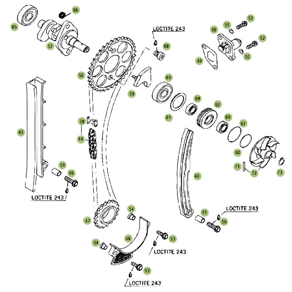 Beta RR525 07 Zylinder - Zylinderkopf - Ventiltrieb Ersatzteile