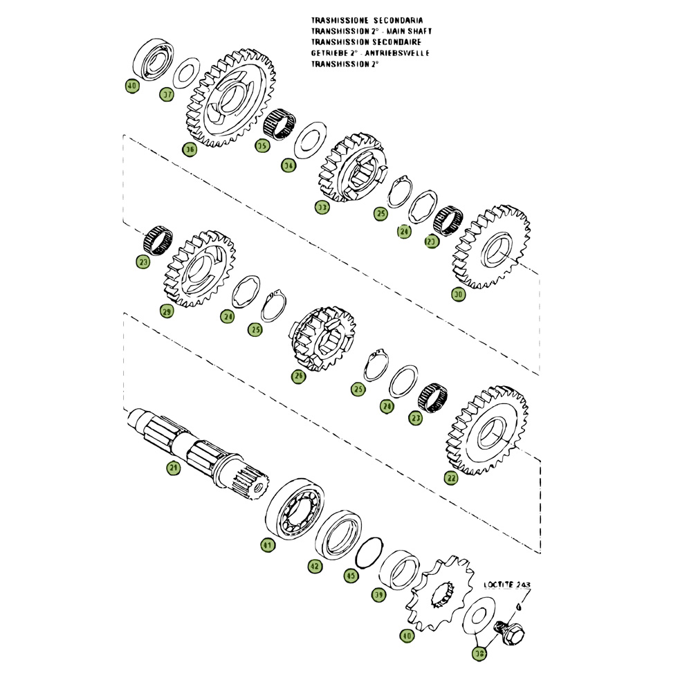Beta RR525 Racing 09 Getriebe 2 Ersatzteile