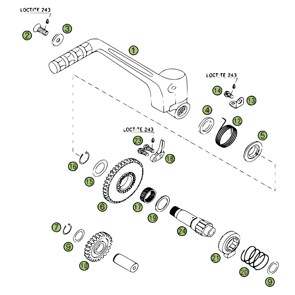 Beta RR525 Racing 09 Kickstarter Ersatzteile