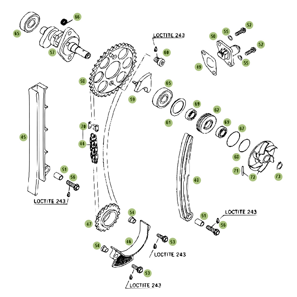 Beta RR525 Racing 09 Zylinder/Zylinderkopf/Ventiltrieb 3 Ersatzteile