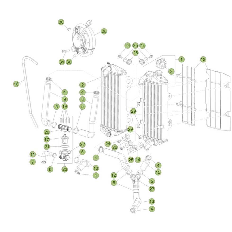 Beta X trainer 16 Kühlsystem Ersatzteile
