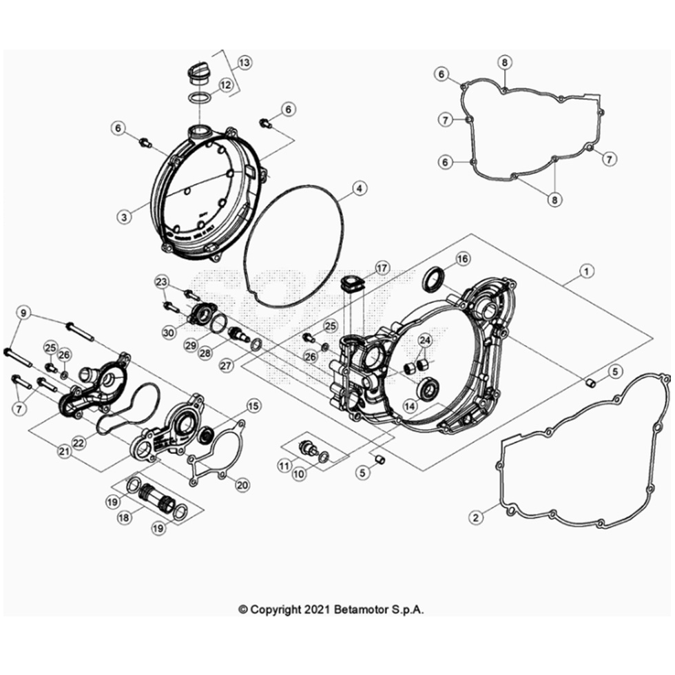 Beta RR250 16 Motorgehäuse 2 Ersatzteile Beta RR250 16 Motorgehäuse 2 Ersatzteile