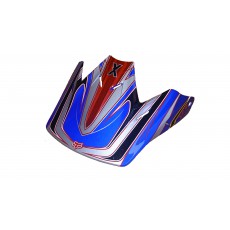 FOX V3 race helmet visor blue grey