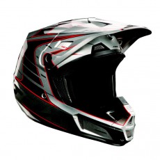 Fox V2 Race Helmet, ECE silver S