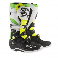 Alpinestars Boots Tech 7 black white green yellow fluo 13
