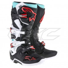 Alpinestars Boots Tech 7 black turquoise white red 13