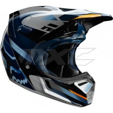 Fox V3 Motif Helmet blue silver S