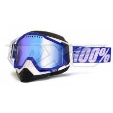 100% Goggle Racecraft Snow blue white mirror blue