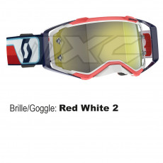 SCOTT Prospect Goggle red white 2 yellow chrome works