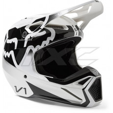 FOX Youth V1 Leed Helmet black white YM