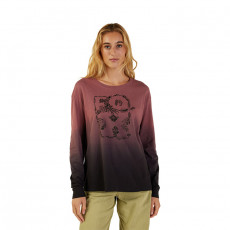 FOX Women Sensory Dye LS T-Shirt cordovan S
