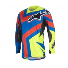 Alpinestars Techstar Factory Jersey blue yellow fluor red XXL