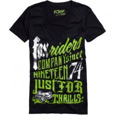 FOX Girls All Day V-Neck Tee black L