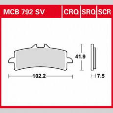 TRW Lucas Brake Pad MCB792SRQ sinter Bremsbeläge FS450, SMR450, GSX R