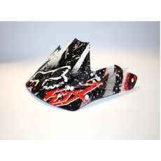 FOX Helmet Visor Helmschild black red glitter
